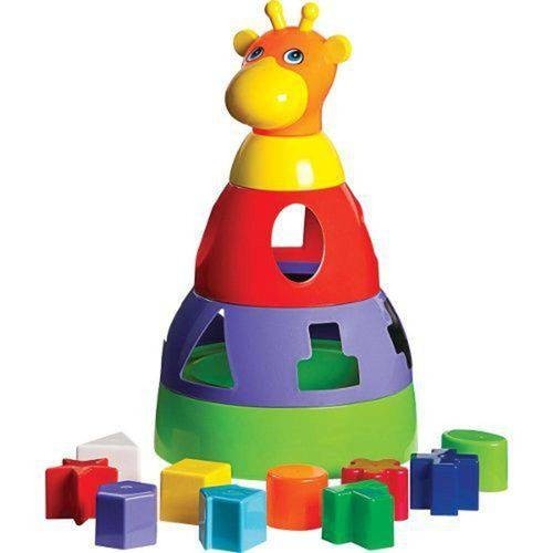 Brinquedo Educativo Girafa Didática com Blocos Merco Toys
