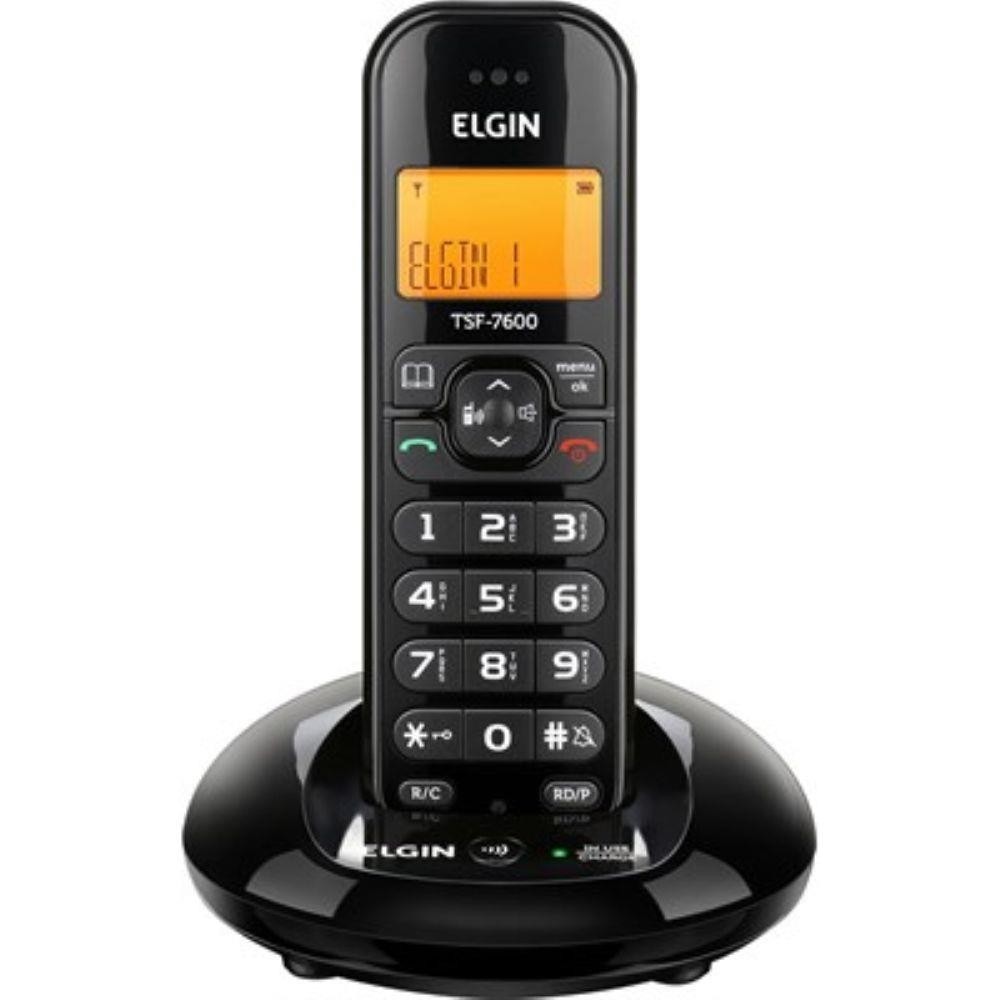 Telefone sem Fio com identificador TSF7600 Preto Elgin