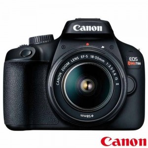 Câmera Digital Canon EOS Rebel T100 com 18 MP, LCD 3.0", Full HD, Digic 4+, Wi-Fi - Preta