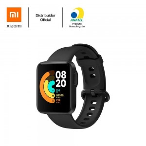 Smartwatch Xiaomi Mi Watch Lite GPS Bateria até 9 dias Monitora Sono Batimentos Cardíacos Preto