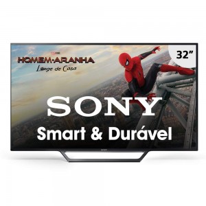 Smart TV, LED, 32", Sony KDL-32W655D, HD, Preto